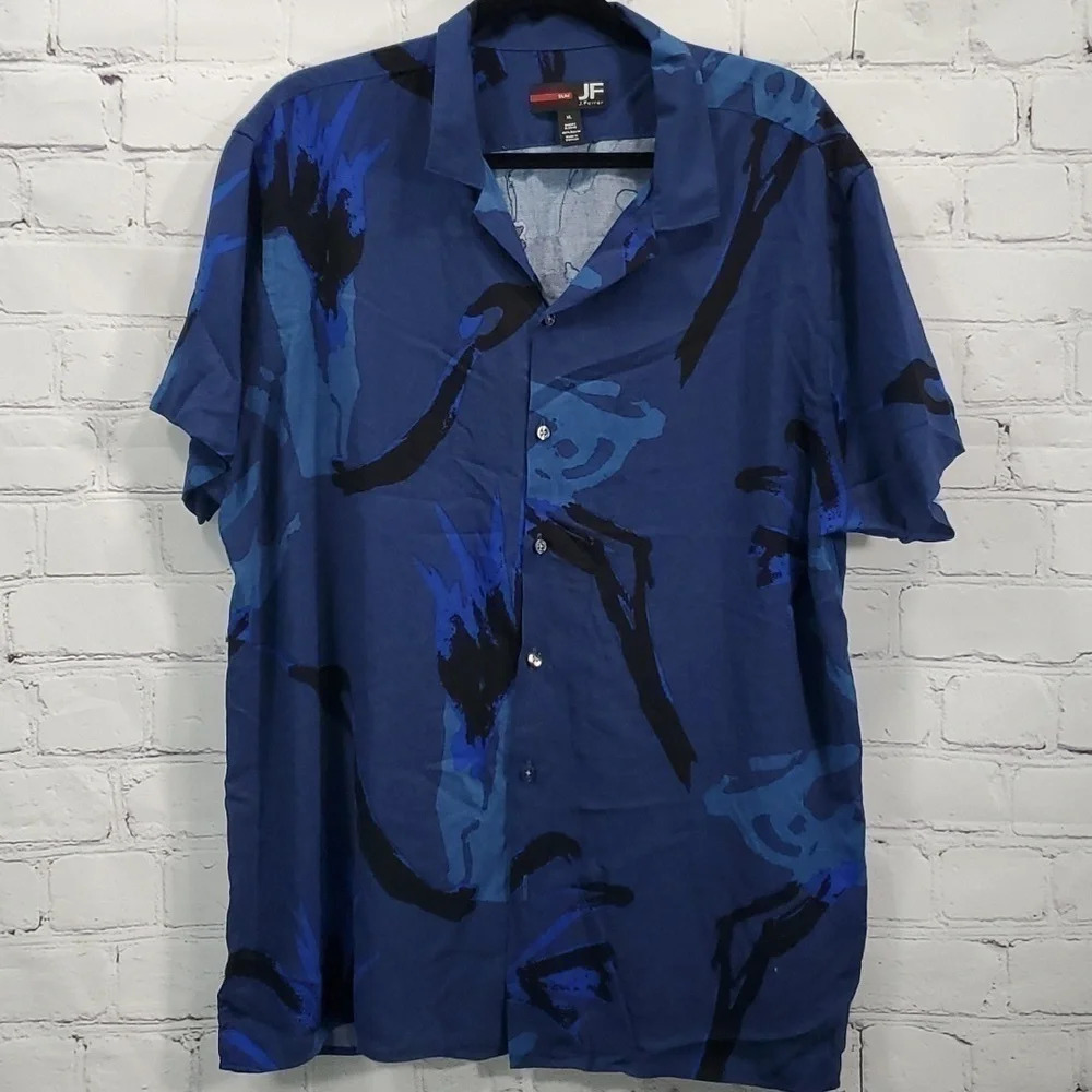 J.Ferrar Short Sleeve Button Down Shirt Size XL